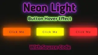 #shorts Neon Hover Effect On Button | Neon Button Using CSS