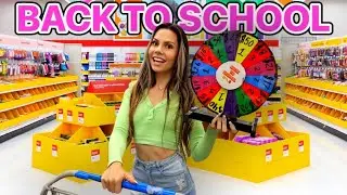 Can We Buy ALL School Supplies in ONE MINUTE !? *SPIN CHALLENGE*