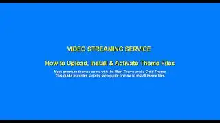 02 Upload and Activate Theme