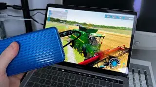 Farming Simulator 22 running on M1 power consumption