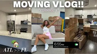 MOVING VLOG 01 📦 new apartment tour + putting my bed together + BACK IN FL w/ TH FAMILYY❤️