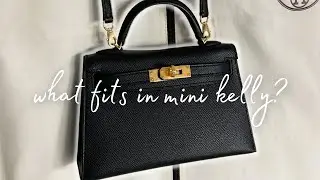 WHAT FITS IN HERMES MINI KELLY 20 II | CLOSEUP IN-DEPTH REVIEW & WHATS IN MY HERMES BAG