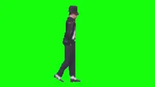 Michael Jackson moon walk meme icon green screen