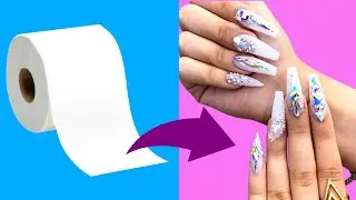 DIY: HOW TO MAKE CARDI B FAKE NAILS from HOME MATERIALS at home- Cheap and Easy