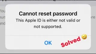 How To Fix Cannot Reset Password (This Apple ID Is Either Not Valid Or Not Supported )