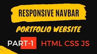 How to make Navigation Bar in Html and Css | Portfolio website Html Css | Part 1