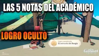 Las 5 NOTAS del Académico. Logro Oculto. El extravío del Beagle. Genshin Impact Inazuma 2.1