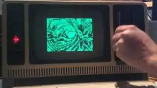 TRS-80 Model 4p movie streaming from floppy