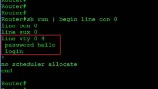 14. Telnet  Console Password Configuration