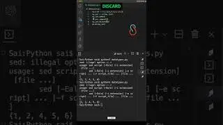 Python Set data types Discard 