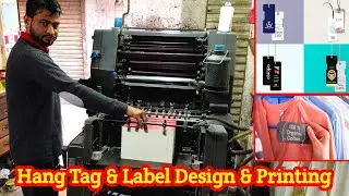 New hang tag & label design & printing by heidelberg offset printing machine.