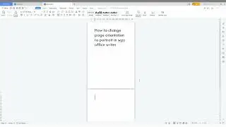 How to change page orientation to landscape in wps office writer