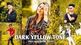 Lightroom Mobile Preset Free DNG | Dark Yellow Colour Tone Preset🔥 | Lr Preset Editing Tutorial |