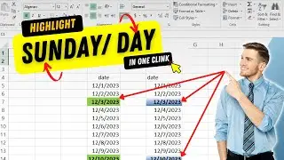 Highlight weekdays and weekend in excel | Highlight weekend dates and holiday in excel