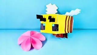 How To Make Buzzy Bee from Paper at Home // Minecraft Bee