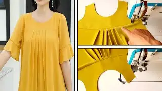 the Best design and sewing neck with pintucks Beautiful : sewing Tips and tricks / sewing tutorial