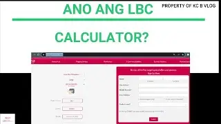 ANO ANG LBC CALCULATOR AT PAANO ITO GAMITIN ?