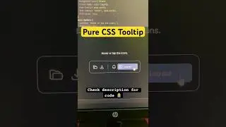 Pure CSS Tooltip | HTML CSS #htmlcss #shorts