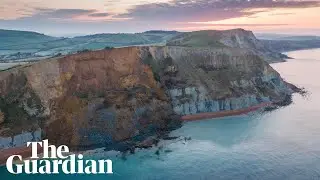 Drone footage shows huge rockfall at Jurassic Coast in Dorset