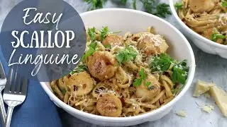 Pan Seared Scallops Pasta Recipe | Easy Summer or Holiday Dinner