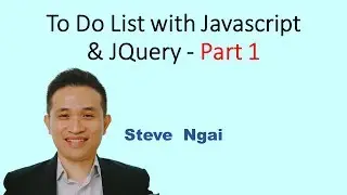 To Do List with Javascript and JQuery - Part 1