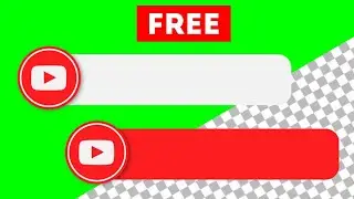 YouTube Lower Third green screen, transparent background | 2 buttons