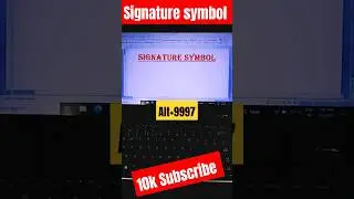 Signature ✍️symbol in Ms word shortcut key