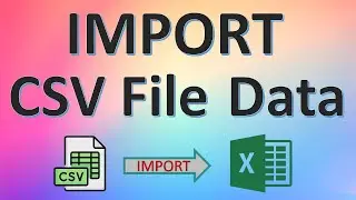 Import Data from CSV Files in Excel | Power Query | How to convert txt file or csv to excel file