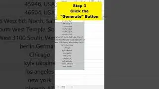 Generate Timezones of Addresses in Excel