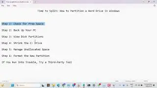 Time to Split: How to Partition a Hard Drive in Windows