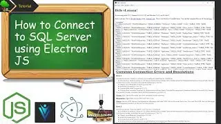 How to Connect with SQL Server Database Using Electron JS (Node.js)