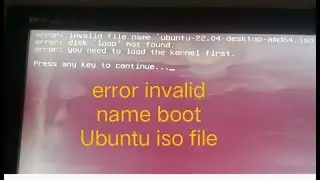 Error invalid file name disk loop not found linux ubuntu