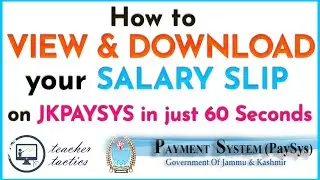 DOWNLOAD or VIEW your SALARY SLIP in just 60 Seconds.