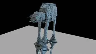 AT-AT Walk Animation Created in Blender