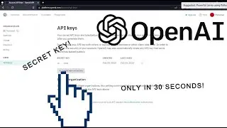 How to create OpenAi API key