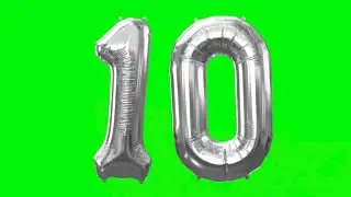 Green Screen ￼Mylar Number balloons video effects