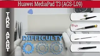 How to disassemble 📱 Huawei MediaPad T3 10'' (AGS-L09) Take apart Tutorial