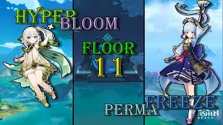 Nahida Hyperbloom &  Ayaka Perma-Freeze VS New Abyss || Floor 11 Spiral Abyss (v3.5)