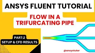 Flow In a Trifurcating Pipe | ANSYS Fluent Tutorial | ANSYS Fluid Flow | Part-2 Setup & CFD Results