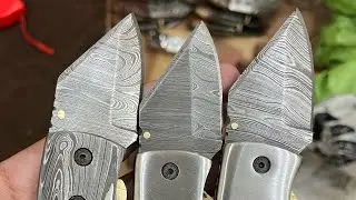 Is it real😮 $150 for 3 Damascus Steel Pocket Edc Knives Made by Magnificent Knives