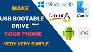 Make USB Bootable Drive for Windows, Linux and Mac OS  from Android/iOS - Write ISO/DMG to USB