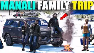 GTA 5 : MICHAEL DADA JIMMY AND FULL FAMILY GOING TO MANALI FAMILY TRIP IN SNOW FALL