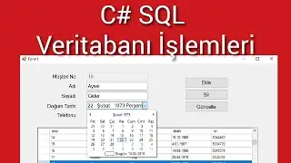 C # Sql Database Connection Operations - Select, Insert, Delete, Update