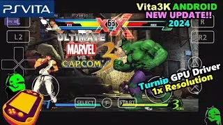 Vita3K v11 Android| Ultimate Marvel vs. Capcom 3 | Turnip Upscale 1x| PSVita Emulator for Android