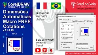 Dimensões Automáticas no CorelDRAW 2021 Macro FREE