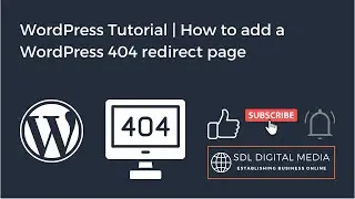 WordPress Tutorial | How to add a wordpress 404 redirect page