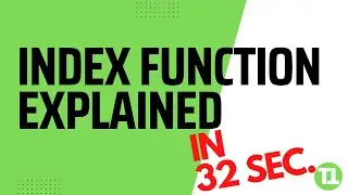 INDEX Function Explained in 36 Seconds Google Sheets Excel 🤯 