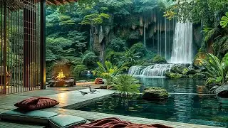 Immerse Yourself in a Backyard Atmosphere | Waterfalls and Nature Sounds for Relaxation, Meditation