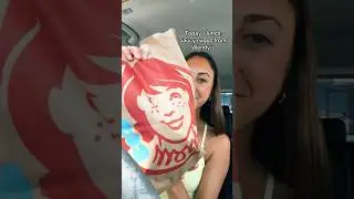 Trying saucy nuggs and triple berry frosty from Wendy’s