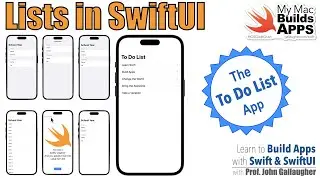 OLD VIDEO - SEE PLAYLIST UB DESC FOR UPDATE Ch. 5.2 SwiftUI Lists, List Styles, & Navigation Titles